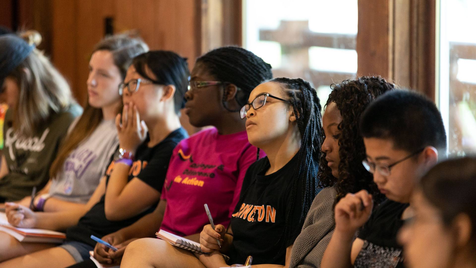 Students listening to speaker
