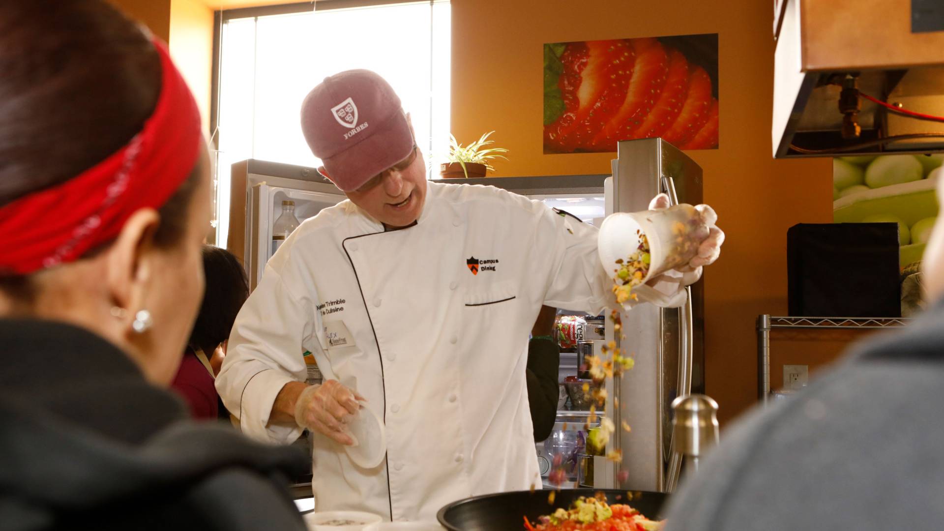 Alexander Trimble cooking for HomeFront clients