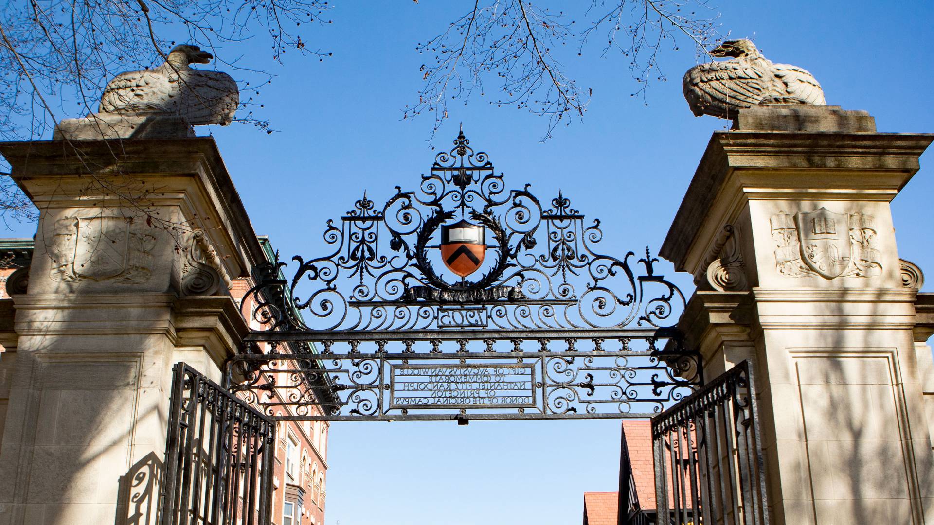 Shield atop gate
