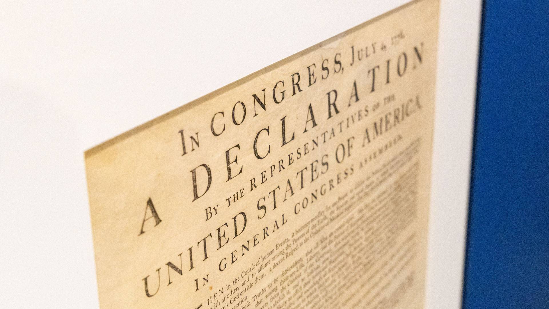 Detail from a Dunlap broadside of the Declaration of Independence