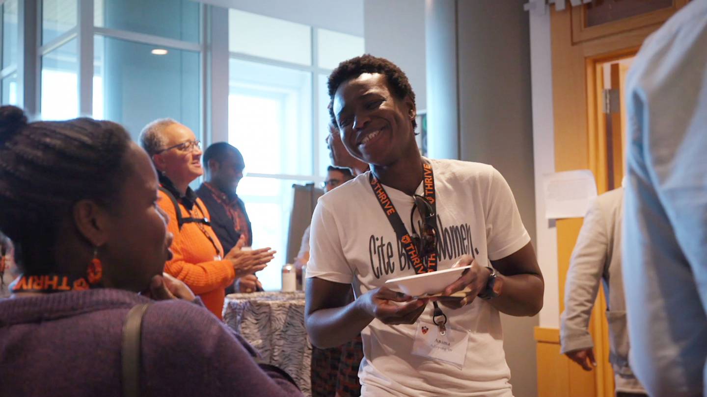 Attendees speaking