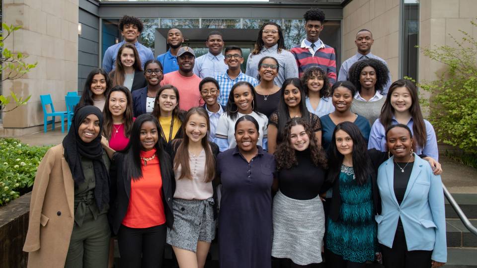 Princeton Prize in Race Relations 2019 honorees standing together on steps