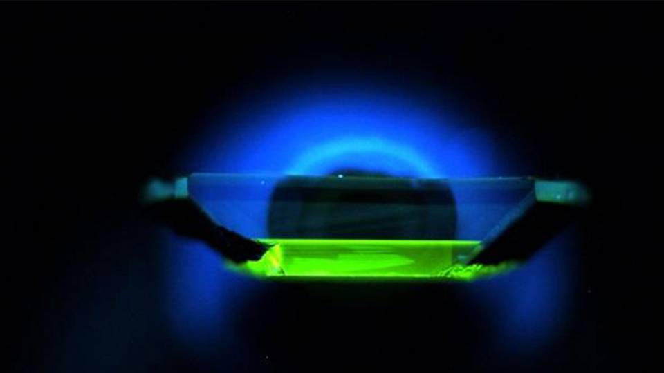 DeLeon Research blue halo and green light