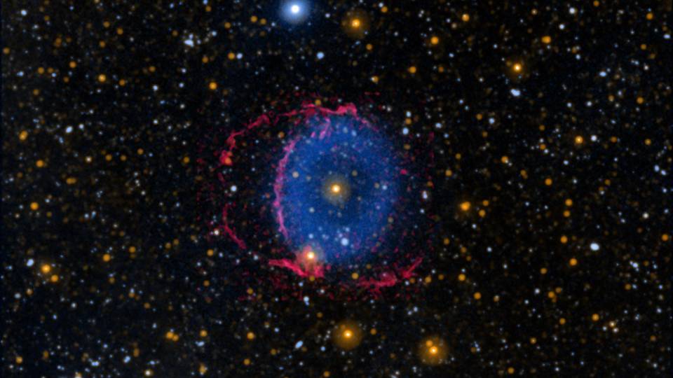 Blue haze around a star