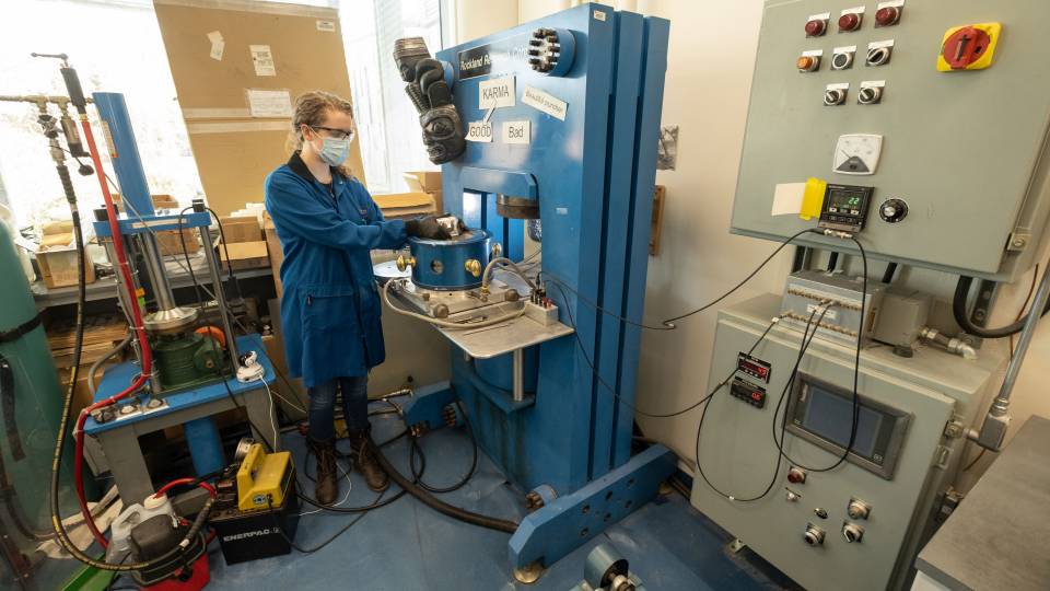 Student in a lab