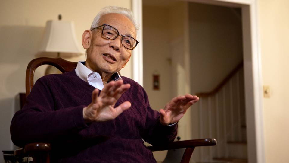 Syukuro “Suki” Manabe at his home