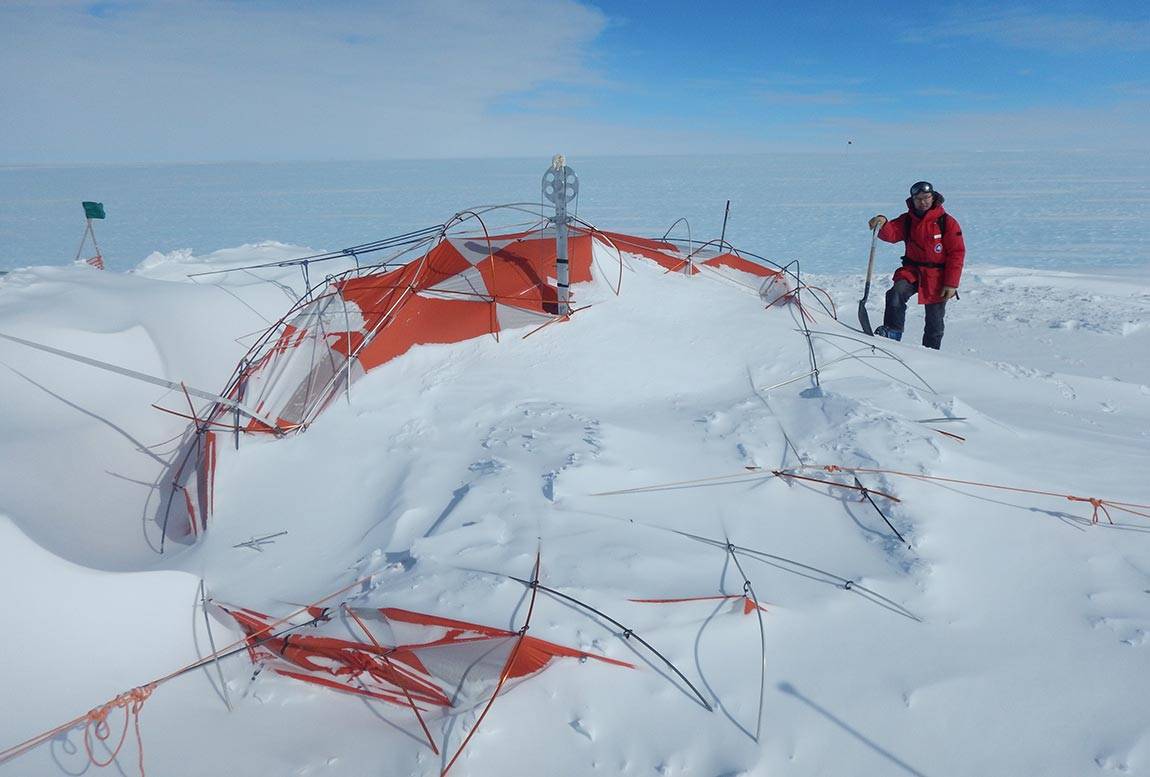Oldest Ice tent after storm