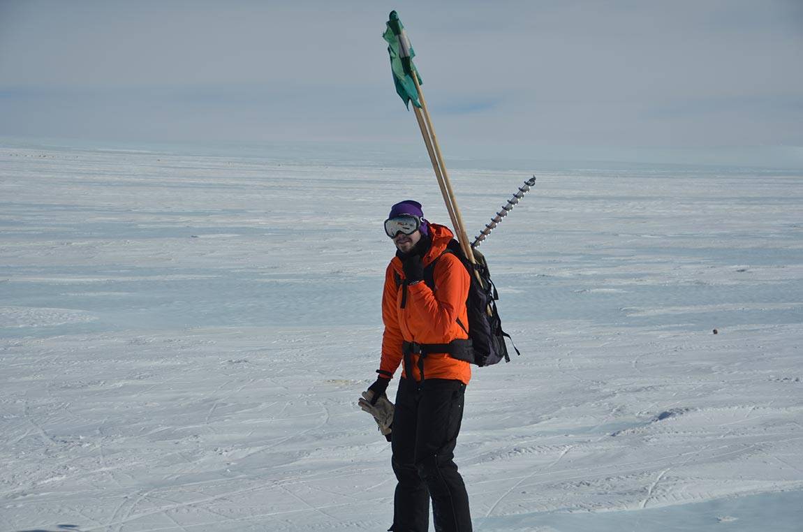 Oldest Ice Preston Kemeny with drill