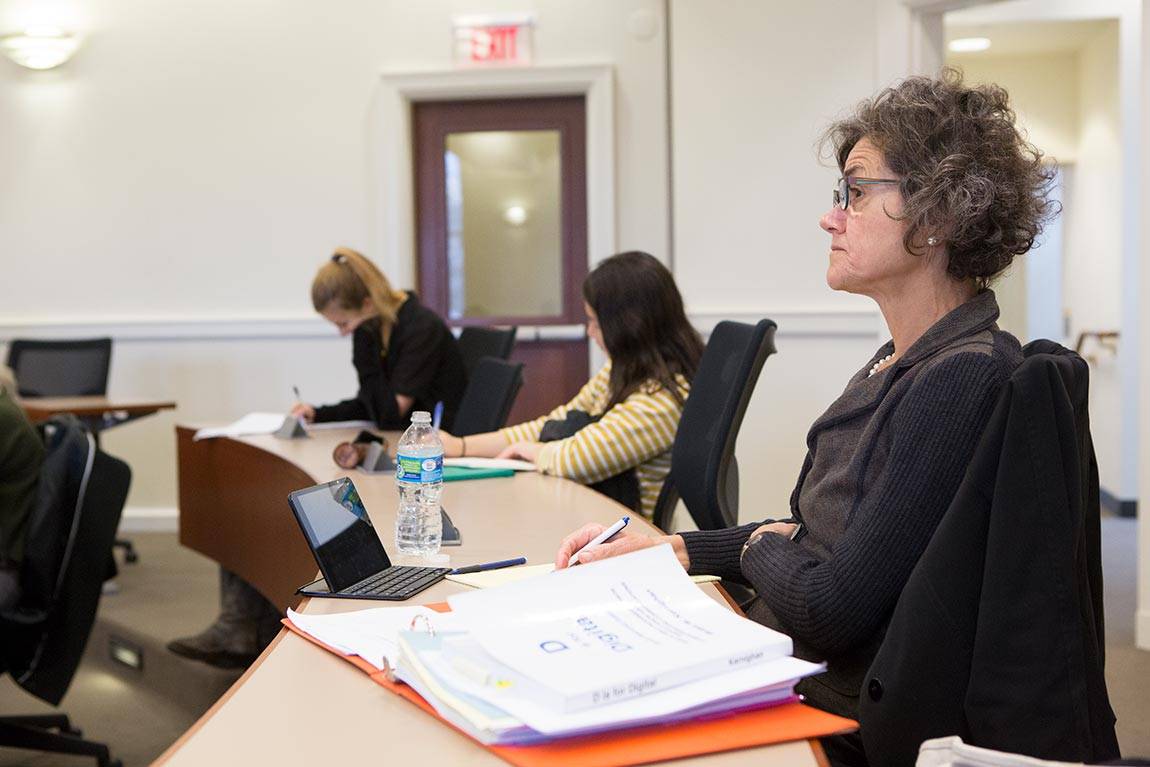 Kristen Callahan attending a course session
