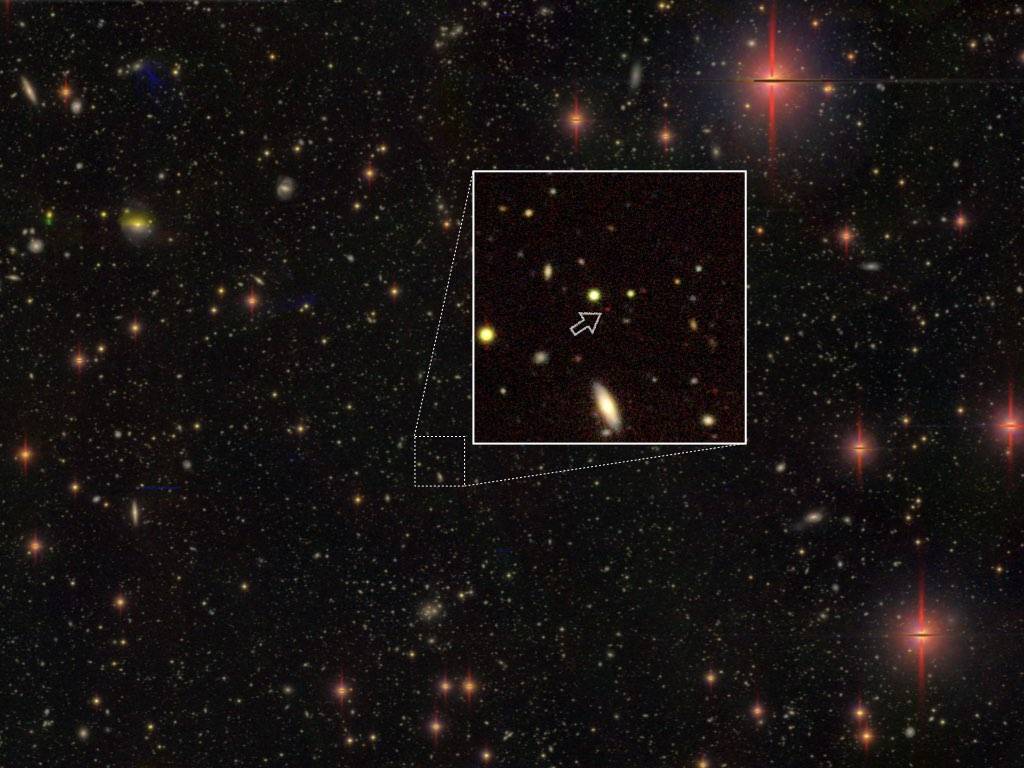 Light from a quasar