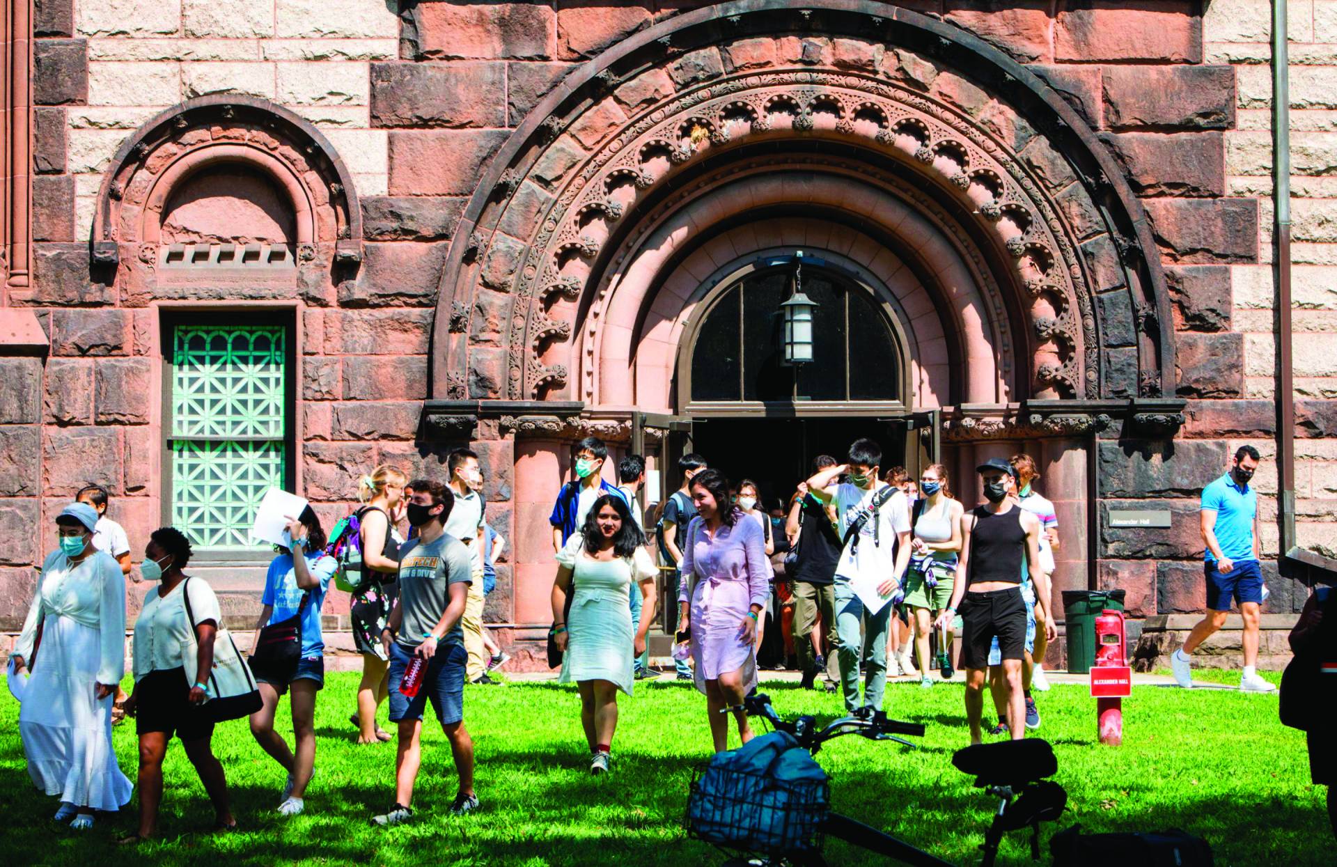 Graduate students at orientation