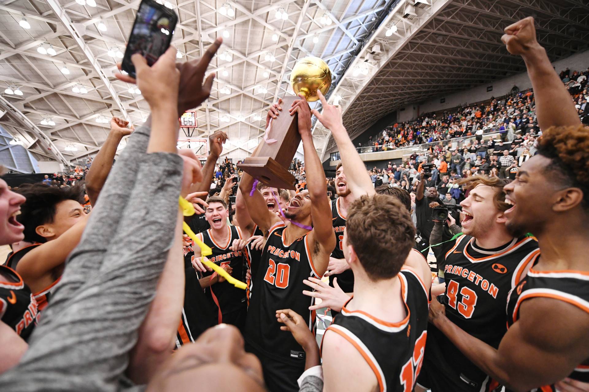 Men's team celebrate