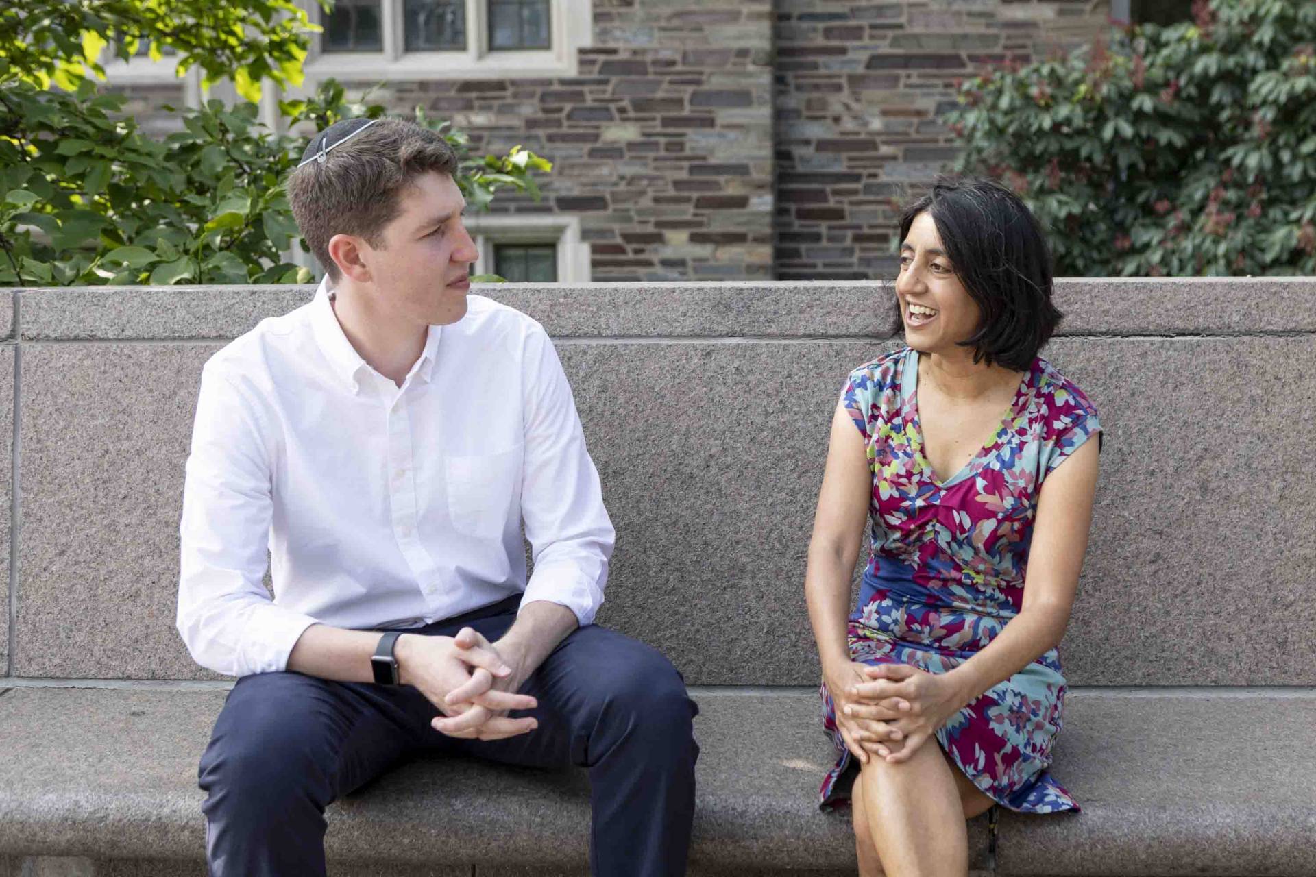 Amichai Feit conversing with Prof. Jayachandran
