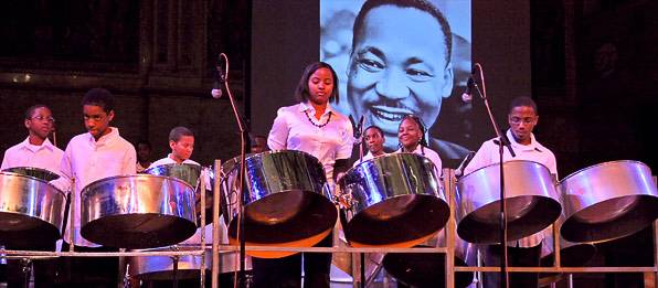 Steel drum players