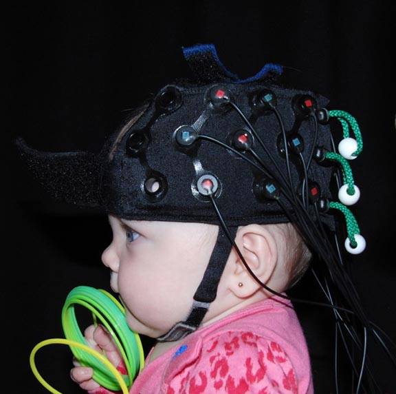 Baby being studied